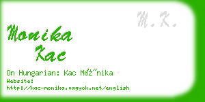 monika kac business card